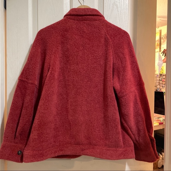 Anthropologie Houndstooth shirt Jacket Coat shacket new Nwt Greylin rust red - Picture 10 of 10